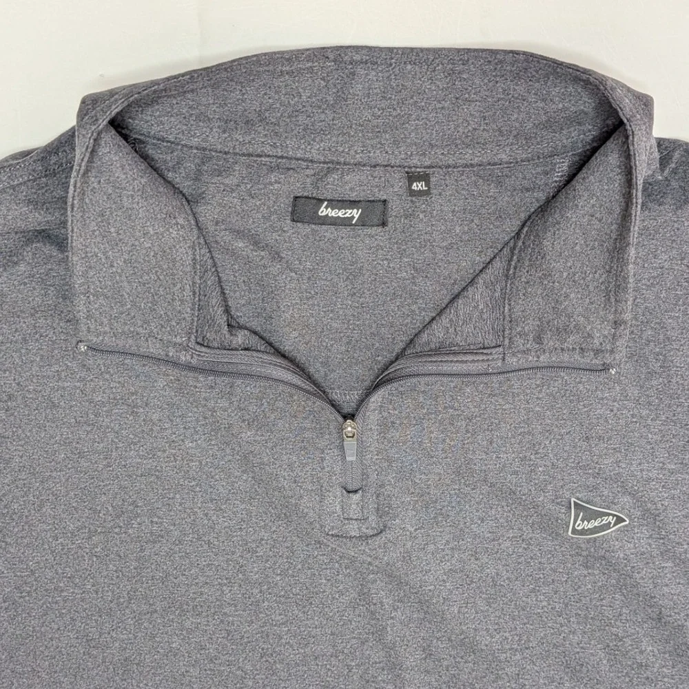 Breezy Gimme Quarter Zip Men's 4XL Dark Gray Golf Performance Bob Does Sports